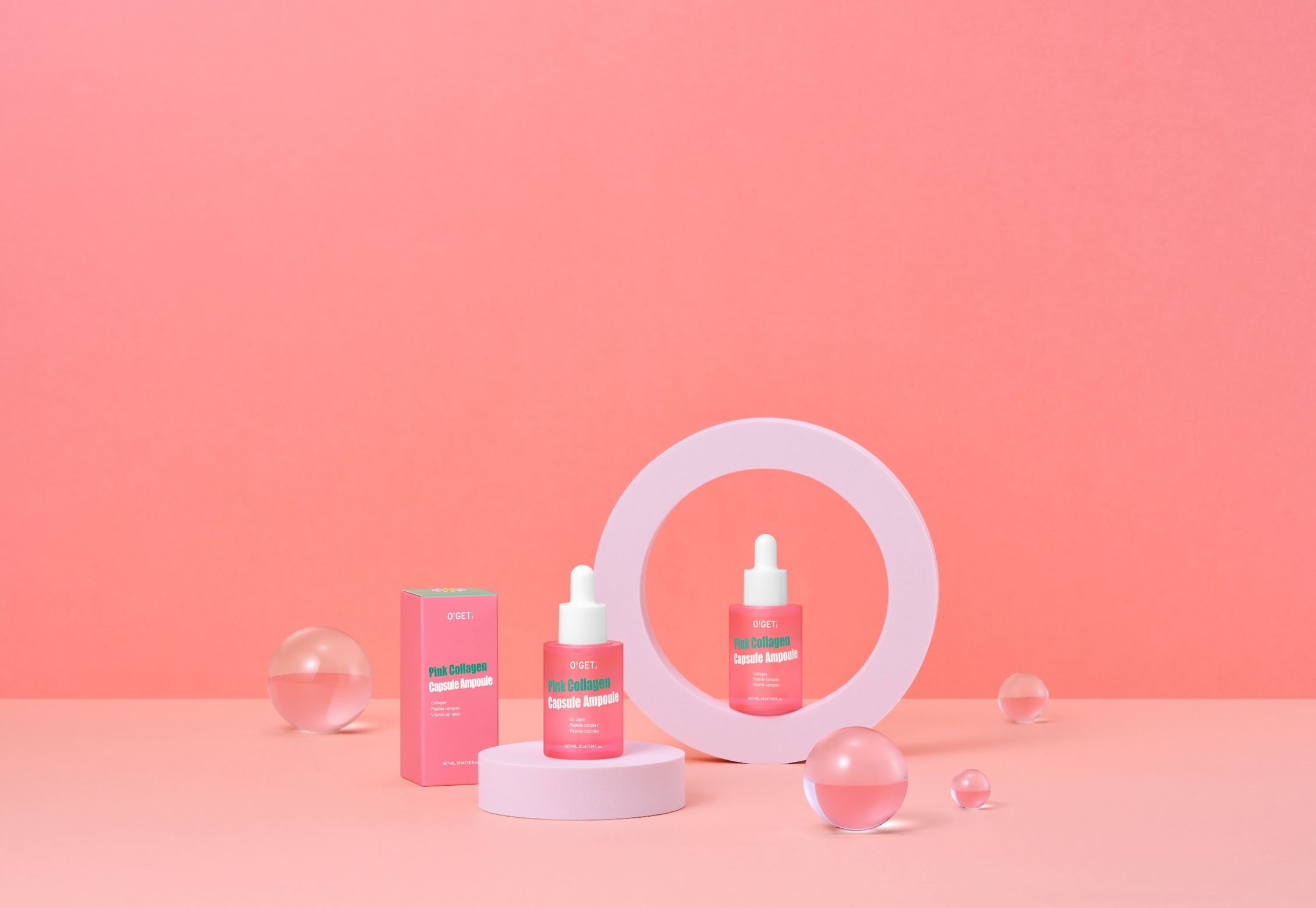 O!GETi Pink Collagen Capsule Ampule