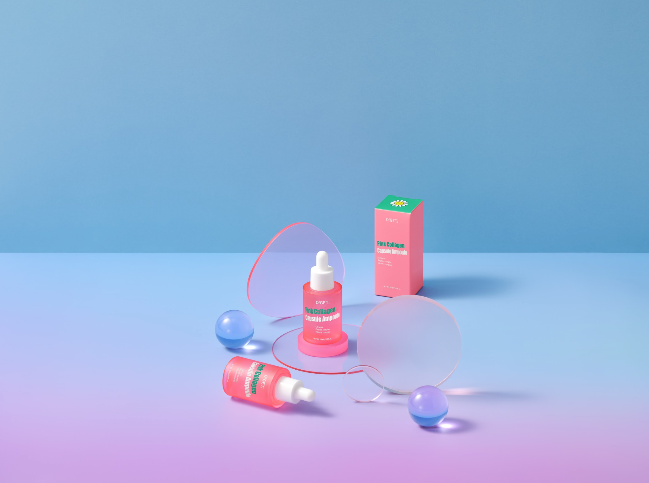 O!GETi Pink Collagen Capsule Ampule
